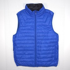 PUFFA Gilet Womens Size M Blue Sleeveless Down Filled Full Zip PUFFA Gilet