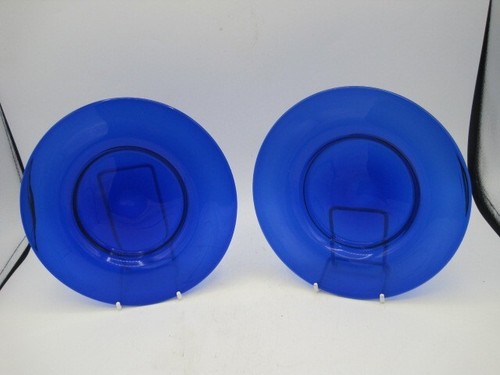 Pair bristol blue glass - bristol,