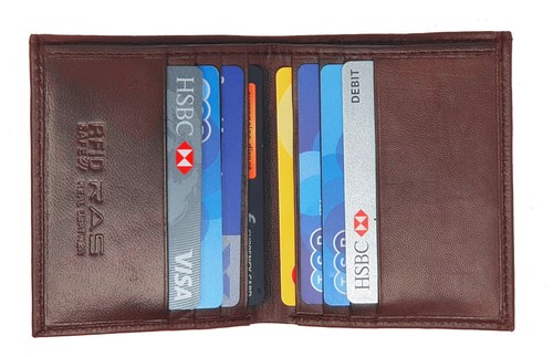Mens slim leather wallet rfid - mens,