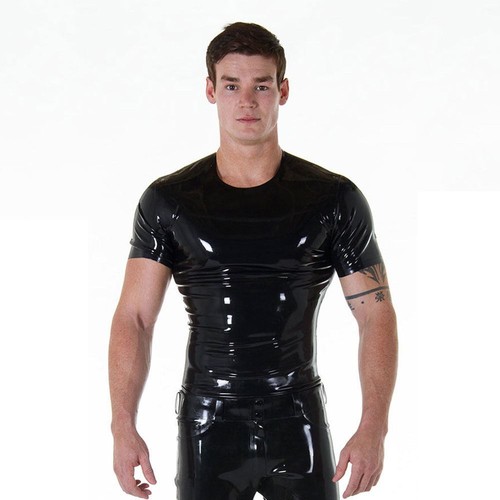 Men latex rubber - rubber, t-shirt