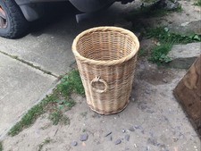 Wicker laundry basket with lid - basket,