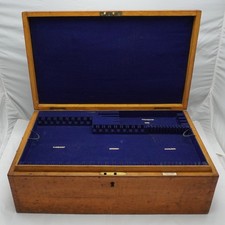 Victorian Oak Mappin & Webb Silver Service Empty Cutlery Canteen Chest Case