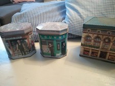 4 Vintage House Shape Tins