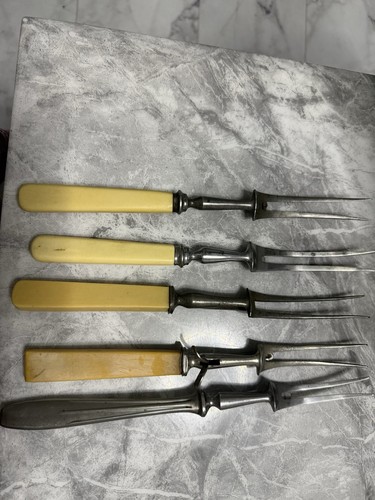 Antique carving fork features - carving,