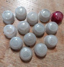 Rubbolite Small Side Marker Lens, 14 Of, 13 Forward, 1 Rear. Dusty From Storage.