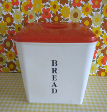 Vintage Orange White Plastic