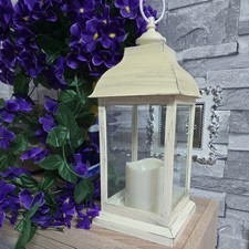 Cream Decorative Candle Lantern  Battery Operated LED 30cm