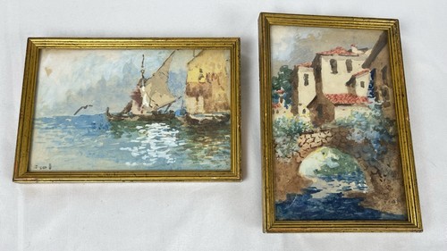 Vintage italian watercolor - italian,