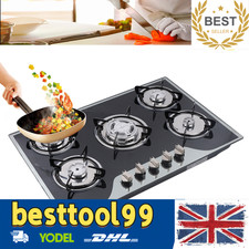 High-efficiency 5 Burners Built-In Gas Hob Gas Stove 8mm Tempered Glass Cooker
