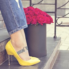 2 Pairs Elastic High Heel Shoe Straps High Heels Anti-Loose Shoelace for Women