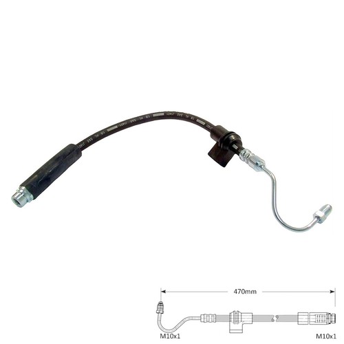 Rear left brake flexi hose - rear,