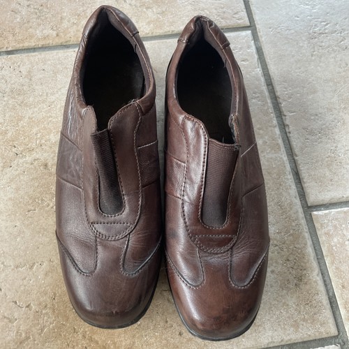 Brown leather foot glove size - brown,