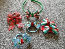 Joblot Girls christmas hair bow accessories Brand new