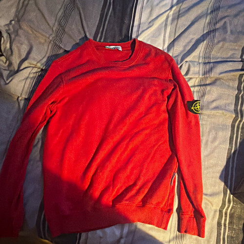 Stone island men red crew - red,