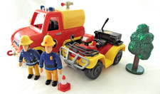 FIREMAN SAM AND ELVIS CRIDLINGTON WITH QUAD BIKE AND VENUS RESCUE VEHICLE