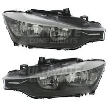 BMW 3 Series F30 Headlights Saloon 2011-2015 Black Inner Headlamps 1 Pair