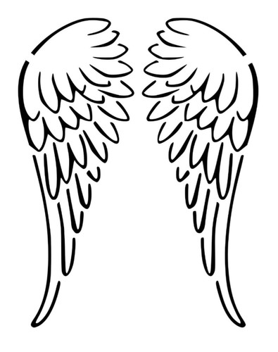 Angel wings vinyl decal - angel,
