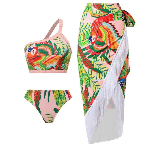 Retro split bikini and - split, skirt