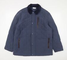 Damart Mens Blue Quilted Jacket Size M Zip
