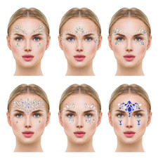 Face Crystal Gem Sticker Eye Crafted Body Jewels Festival Tattoo Glitter 