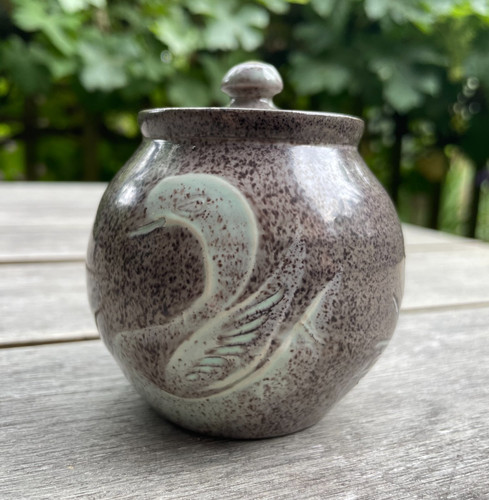 Vintage studio pottery mustard - vintage,