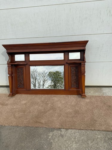 Large overmantle mirror - overmantle,