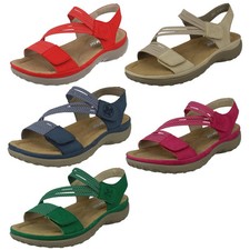 Ladies Rieker Casual Hook and Loop Strap Sandals 64870