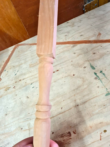 Turned wooden stair baluster - turned,