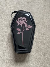Coffin Cross Body Goth Purse Bag with Chain Strap