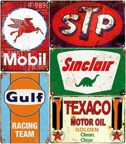 Pack vintage metal tin - metal, signs