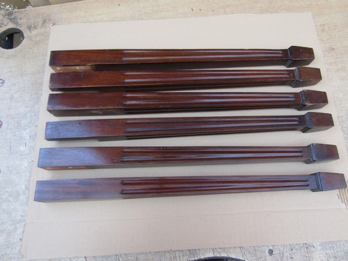 Six reclaimed mahogany legs - mahogany,
