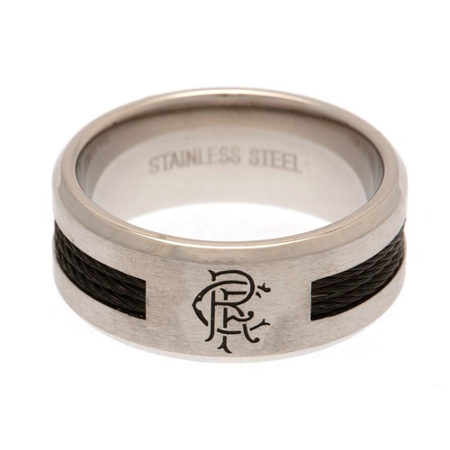 Rangers black inlay ring - rangers,