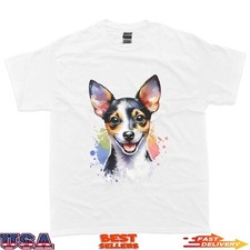 Toy Fox Terrier Dog Watercolor Artwork T-Shirt