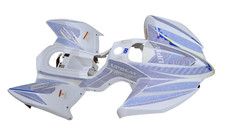 Plastics fairing blue - plastics, blue/white