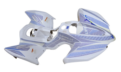 Plastics fairing blue white - plastics, blue/white