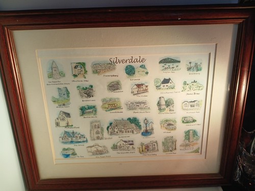 Framed print pictorial map - framed,