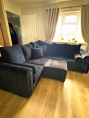 Black corner sofa - corner, with