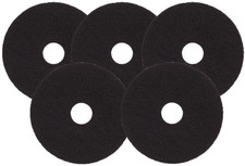 11in Black Floor Stripping Scrubbing & Cleaning Pads x5 51cm 11"