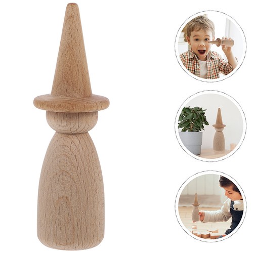 Diy wooden peg doll - wooden, khaki