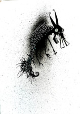 Original Ink Creature Drawing