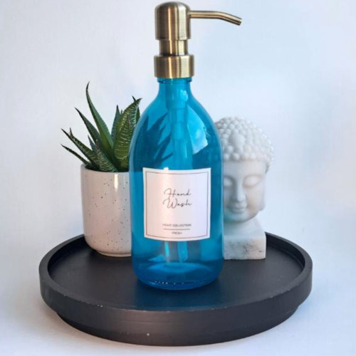 Turquoise blue glass soap