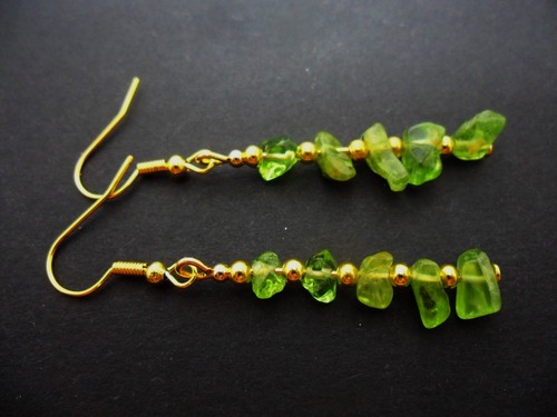Pair chip bead gold plated - a,