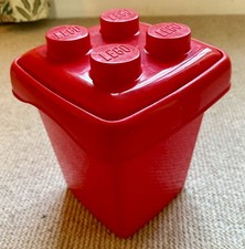LEGO Red Storage Box Tub Bucket - Empty