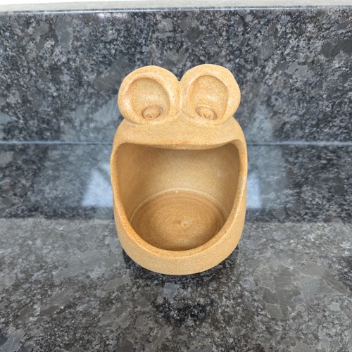 Frog earthenware salt cellar - salt,