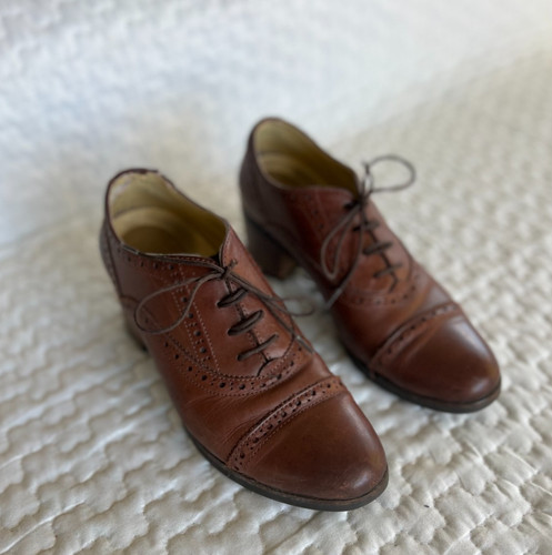Bussola brown leather oxford - leather,