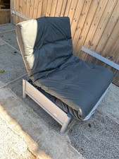 ARGOS- KYOTO SINGLE FUTON CHAIR BED LOUNGER -GREY- METAL FRAME - USED TWICE - VG