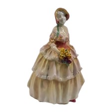 Royal Doulton England Figurine Lady Irene Vintage HN 1621 - chip to bouquet