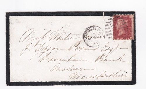 1870 penny red stamp - qv,