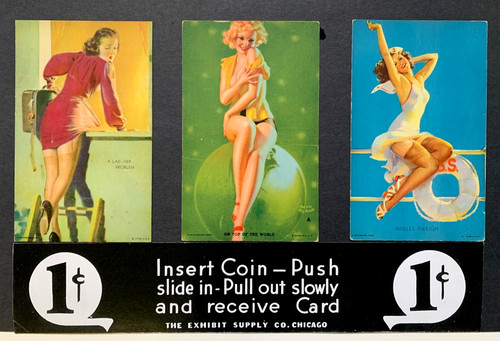 Vintage mutoscope arcade cards - vintage,