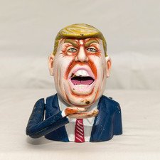 Donald Trump Cast Iron Mechanical Coin Bank – Working Novelty Money Box MAGA